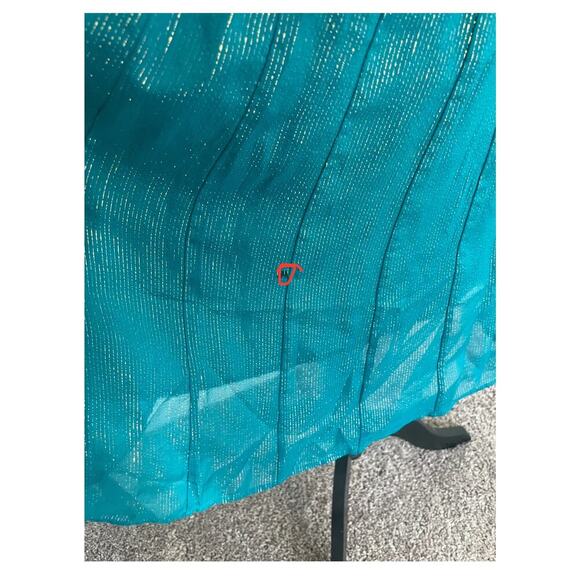 LILLY PULITZER KALIANNA DRESS VALENCIA TEAL/METALLIC SZ S FLOWY SOPHISTICATED - Picture 11 of 16